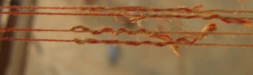 joining new warp to old