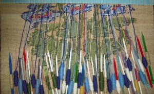 weaving reverse side up